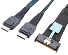 Кабель MCIO (SFF1016-8i) to 2x OcuLink (SFF8611-4i) 0.8м NVME