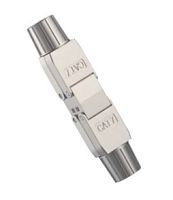 Проходной соединитель под витую пару, Кат.7 10GB  KJ21-C7 (экранированный) безинструментальный