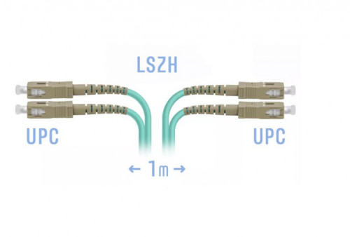 Патч-корд оптический SC-SC UPC/UPC MM Duplex 3мм --1м OM3, LSZH