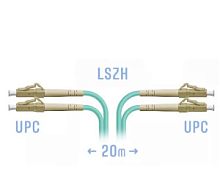 Патч-корд оптический LC-LC UPC/UPC MM Duplex 20 метров OM3, LSZH, 50/125мкм