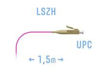 LC MM (OM4 50/125) LSZH 3мм Оптический пигтейл --1.5м