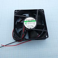 Вентилятор 80x80x20мм DC (12V / 0.09A / 1.14W), 2 Wire, 3.0Krpm, SUNON (ME80201V2-000U-A99) втулка