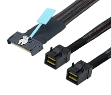 Кабель MCIO (SFF1016-8i) to 2x Mini SAS HD (SFF8643) 0.8м 