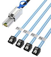 Кабель Mini SAS (SFF8088) to 4x (SATA) 1м