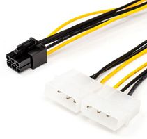 Переходник питания 2х 5.25 Molex-> 1x6 PIN Video(VGA Power) 15см. AT6185