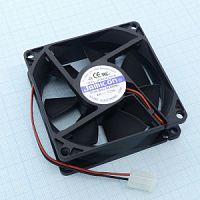 Вентилятор 80x80x25мм DC (24V / 0.27A / 6.48W), 2 Pin, 4.5Krpm, JAMICON (JF0825B2TR-R) втулка