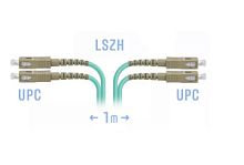 Патч-корд оптический SC-SC UPC/UPC MM Duplex 3мм --1м OM3, LSZH