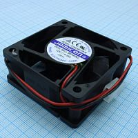 Вентилятор 60x60x25мм DC (12V / 0.38A / 4.5W), 2 Pin, 6.0Krpm, JAMICON (JF0625B1TR-R) подшипник