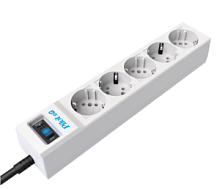 Сетевой фильтр 7 м. PILOT sG, 5 розеток GP, 10А/2,2кВт, св. серый, Россия, МПТ