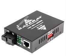 Gateray GR-120A WDM медиаконвертер 10/100Base-TX/100Base-FX, TX 1310 нм /RX 1550 нм, SC, 20 км, LFP