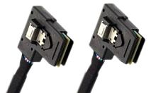 Кабель Mini SAS (SFF8087) угол в бок 90гр. to Mini SAS (SFF8087) угол в бок 90гр. 50-60см Б/У