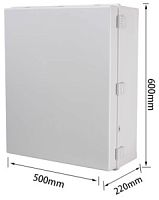 Шкаф сетевой мультимедийный пластиковый с перфорированной панелью  600*500*220 IP67