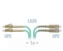 Патч-корд оптический LC-SC UPC/UPC MM Duplex 3мм --1м OM3, LSZH