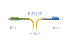 Патч-корд оптический LC-SC UPC/APC SM Simplex 3мм --1м