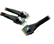 Supermicro CBL-SAST-1264F-100 Slimline x8 to 2x Slimline x4 64cm Cable