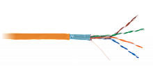 Кабель NETLAN F/UTP 4 пары, Кат.5e , одножил., BC (CU), внутренний, LSZH нг(B)-HF, оранжевый, 305м
