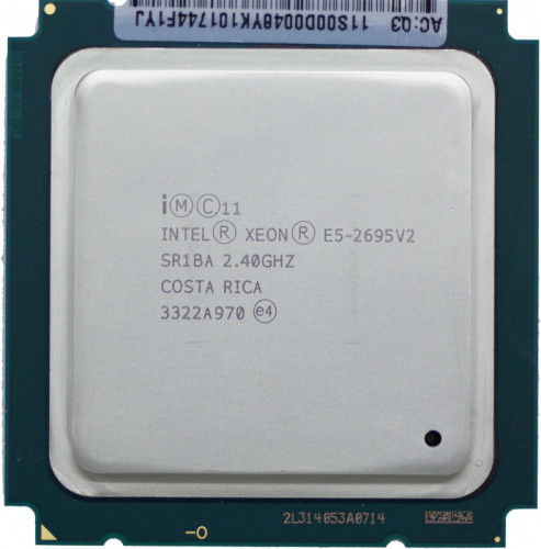 Процессор Intel Xeon E5-2695V2  (12C/24T, 30M Cache, 2.4/3.2GHz, 8GT/s QPI, TDP 115W) LGA2011