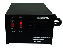 Автотрансформатор "Штиль" АТ 230-220/100-1,0-50(1,0 кВА в черном корпусе)