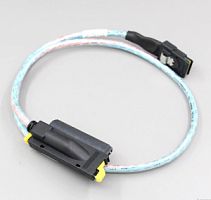 Кабель Mini SAS (SFF8087) to SAS (SFF8484) угол в бок 90гр. 0.5м