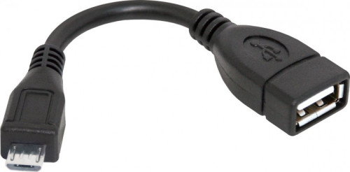 Кабель OTG, MicroUSB AM - USB AF, для подключения USB накопителей к мобильным устройствам