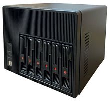 СХД TrueNAS Mini-Tower NAS-6 (6LFF/i3-8100T/8GB/128GB/2.5GLAN/, Black, PWM Fan, +PSU)