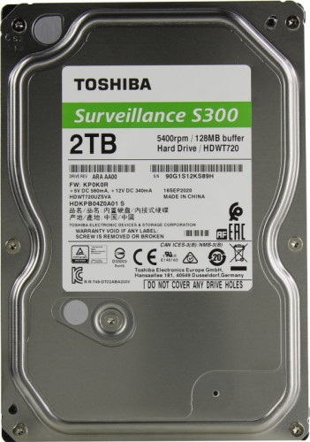 Жесткий диск 3.5" 2Tb TOSHIBA HDWT720UZSVA SATA-3 5400 rpm 128Mb (new)