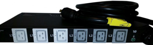Блок распределения питания 1U HP 4.9kVA/6хС19/2xАвт.выкл 20А/кабель 3.6м/вилка L6-30p