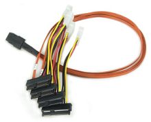 Кабель Mini SAS (SFF8087) to 4х SAS (SFF8482) + Power Molex 1м