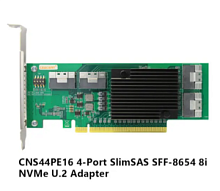 Расширитель(Expander) NVME CEACENT CNS44PE16 PCIe 16x -> 4xSFF8654 (2xNVME) Low/Hi Profile