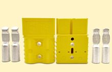 Разъем Anderson 120A желтый для подключения АКБ к ИБП и пр.