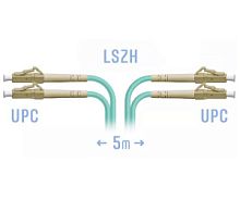Патч-корд оптический LC-LC UPC/UPC MM Duplex 5 метров OM3, LSZH, 50/125мкм
