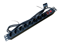 Блок розеток SIT-PDU08-C20P Schuko 8 шт. 16А 1U с выключателем 230V