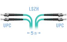 Патч-корд оптический ST-ST UPC/UPC МM OM3 Duplex 3мм --5м