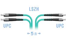 Оптический патч-корд FC-FC UPC/UPC МM OM3 Duplex 3мм --5м